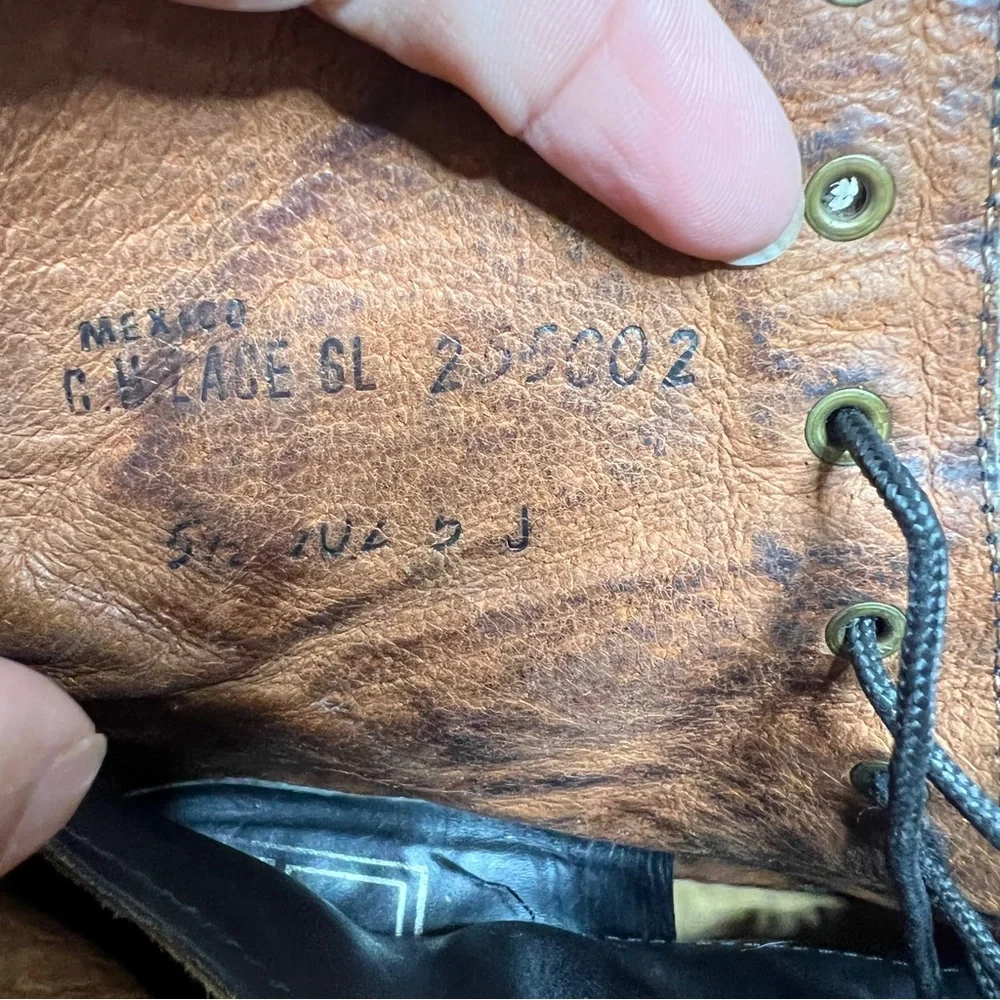 FRYE Combat Black Leather Lace Up Booties Boots Size 5.5 - Picture 15 of 16